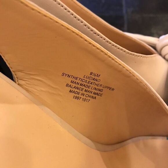 Nine West Cream Slingback Peep Toe Heels 9.5M - Picture 6 of 9